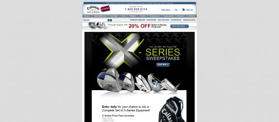 Callaway Golf Pre-Owned & Outlet’s X-Series Sweepstakes