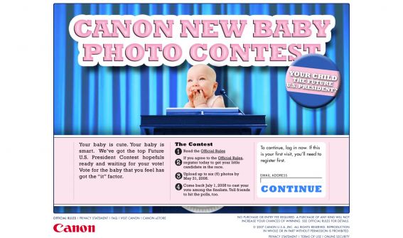 The Canon New Baby Photo Contest