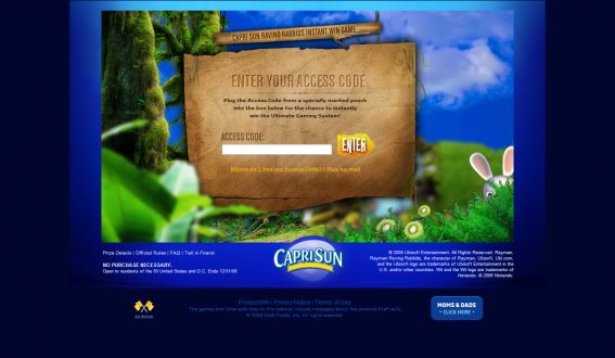Capri Sun Raving Rabbids Instant Win Game Capri Sun Raving Rabbids Instant Win Game