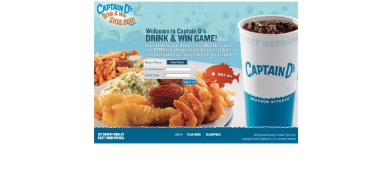 Captain D’s Drink & Win Game