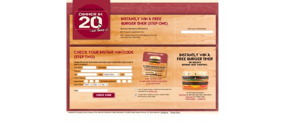 Ground Beef Fall Instant Win Game