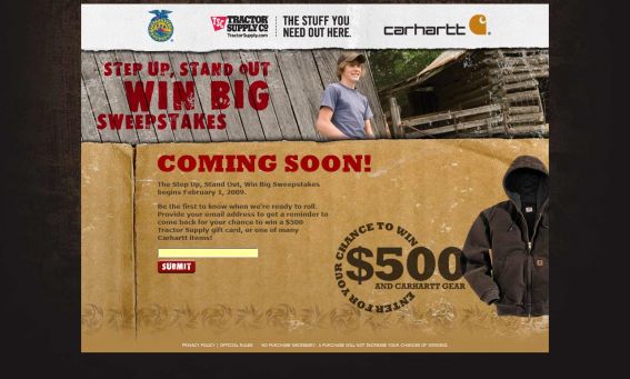 Carhartt Step Up Stand Out Win Big Sweepstakes