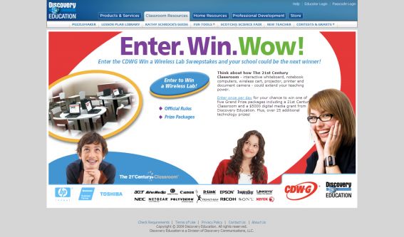 2009 CDW-G Discovery School Wireless Lab Sweepstakes 2009 CDW-G Discovery School Wireless Lab Sweepstakes