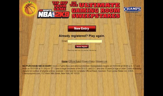 Tip Off Your Game In The NBA 2K9 Ultimate Gaming Room Sweepstakes