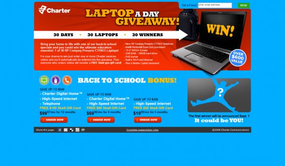 Charter Laptop a Day Sweepstakes