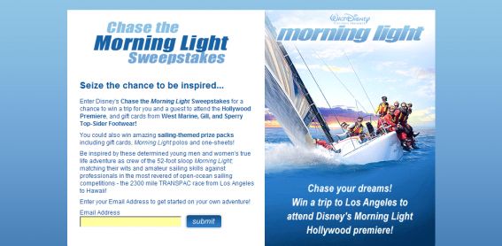 Chase the Morning Light Sweepstakes