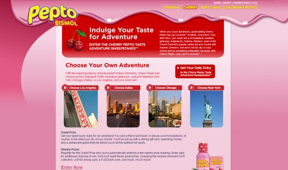 Cherry Pepto Taste Adventure Sweepstakes