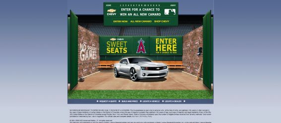 Angels Sweet Seats & All-New Camaro Sweepstakes