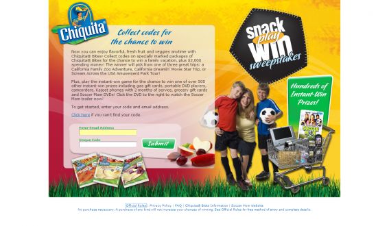 Snack, Play, Win Sweepstakes
