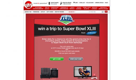 Samsung Super Bowl XLIII Sweepstakes