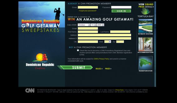 Dominican Republic Golf Getaway Sweepstakes