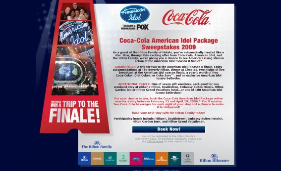 Coca-Cola American Idol Package Sweepstakes 2009