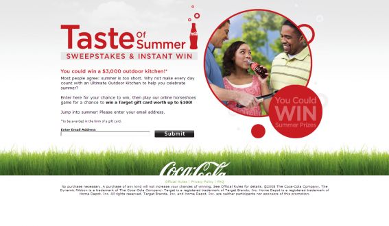 Coca-Cola Taste of Summer Sweepstakes and Instant Win Coca-Cola Taste of Summer Sweepstakes and Instant Win