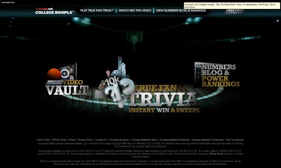 Comcast True Fan Trivia Instant Win Game & Sweeps