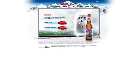 Coors Light Rush to the Red Zone Sweepstakes