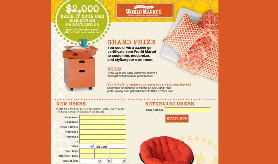 The $2,000 Make It Your Own Makeover Sweepstakes