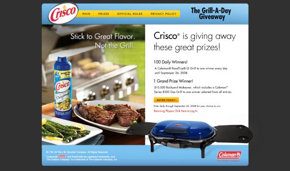The Crisco Grill-A-Day Giveaway