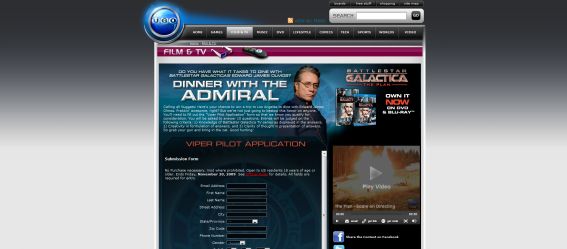 Battlestar Galactica : The Plan Dinner with the Admiral Contest
