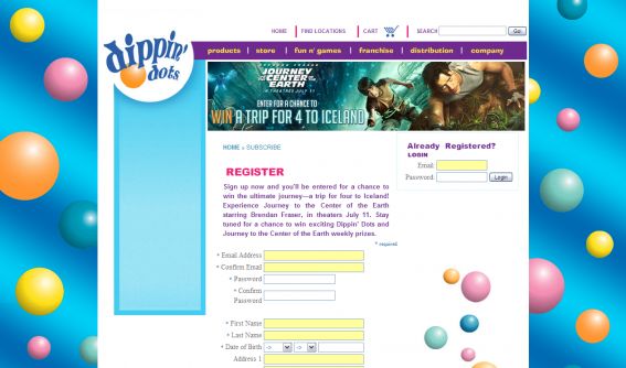 Dippin’ Dots Journey to the Center of the Earth Online Sweepstakes