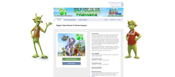 Dippin’ Dots Planet 51 Movie Sweepstakes