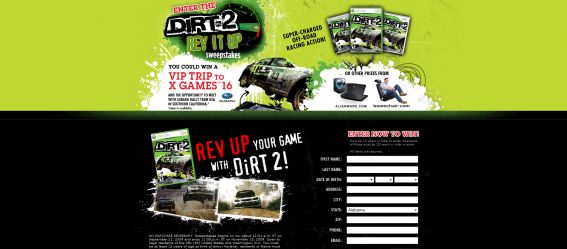 Dirt 2 Rev It Up Sweepstakes