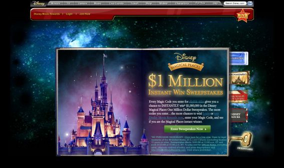 Disney Magical Places One Million Dollar Sweepstakes