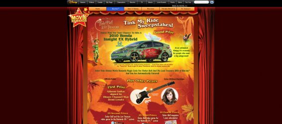 Disney Movie Rewards Tink My Ride Sweepstakes