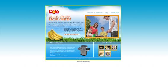 Dole Grilled Banana Recipe Contest and Sweepstakes