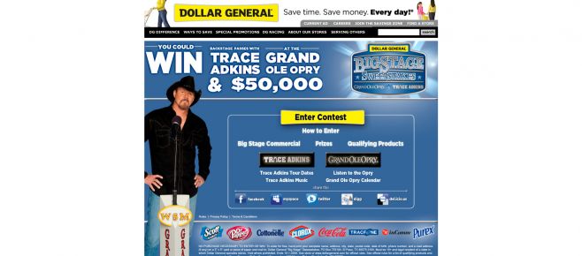 Dollar General Big Stage Sweepstakes Dollar General Big Stage Sweepstakes
