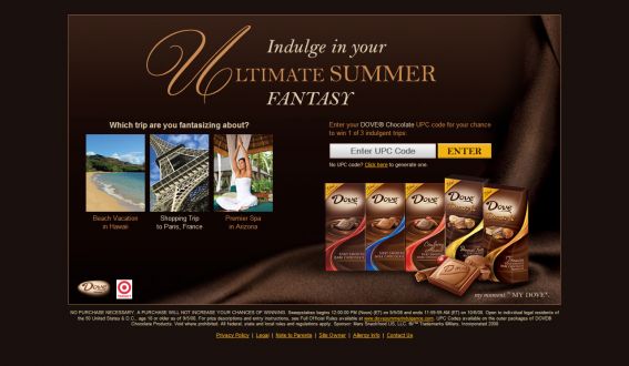 Dove Brand Ultimate Summer Indulgence Sweepstakes