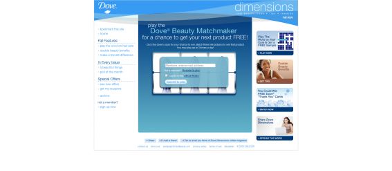 Dove Dimensions Beauty Matchmaker Instant Win