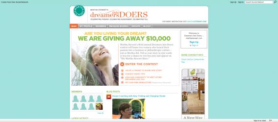 Martha Stewart Living Dreamers into Doers Contest Martha Stewart Living Dreamers into Doers Contest