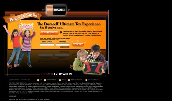 Duracell Ultimate Toy Experience Promotion