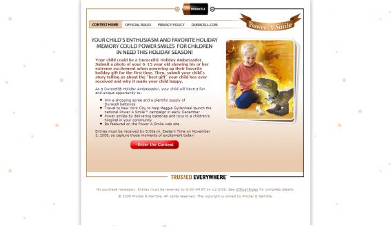 Duracell Power A Smile Contest