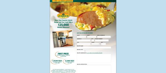 ECKRICH $25,000 Kitchen Makeover Sweepstakes