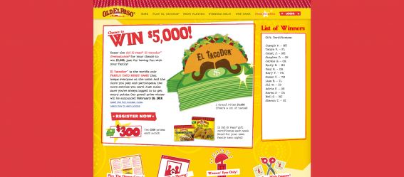 Old El Paso 2013 El Tacodor Sweepstakes Old El Paso 2013 El Tacodor Sweepstakes