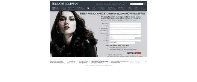 BergdorfGoodman.com $5,000 Shopping Spree Sweepstakes BergdorfGoodman.com $5,000 Shopping Spree Sweepstakes