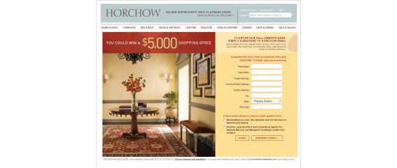 Horchow $5000 Shopping Spree Sweepstakes Horchow $5000 Shopping Spree Sweepstakes