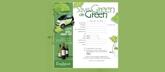 Emiliana Save Green On Green Sweepstakes