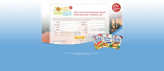 Toast to the Basics Sweepstakes