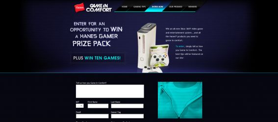 Hanes Game in Comfort Contest