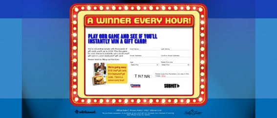 Winner Every Hour Instant Win Game