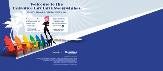 Esurance 2009 Gay Days Orlando Sweepstakes