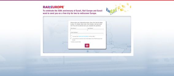 Eurail 50th Anniversary Celebration Sweepstakes
