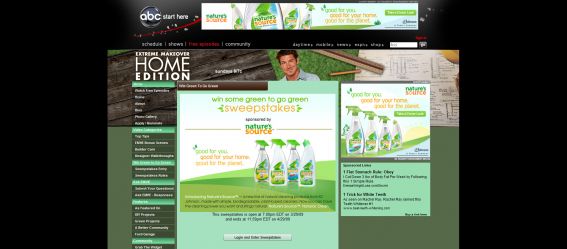 Extreme Makeover: Home Edition Get Some Green to Go Green Sweepstakes