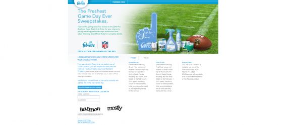 Febreze Freshest Game Day Ever Sweepstakes