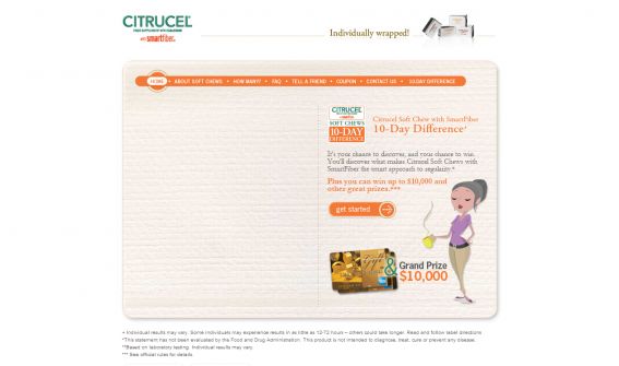 The Citrucel SoftChews Take the 10 Day Challenge Sweepstakes
