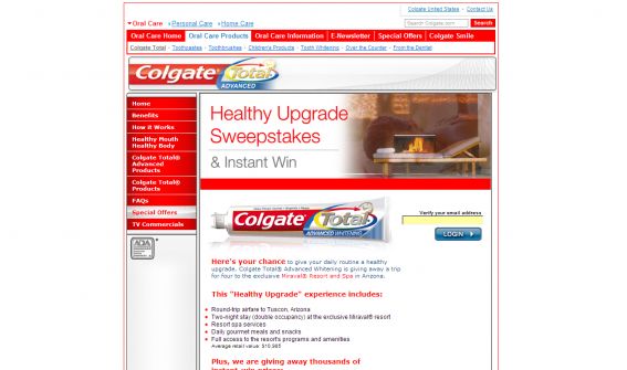 The Living Right, Smiling Bright Healthy Upgrade Sweepstakes & Instant Win