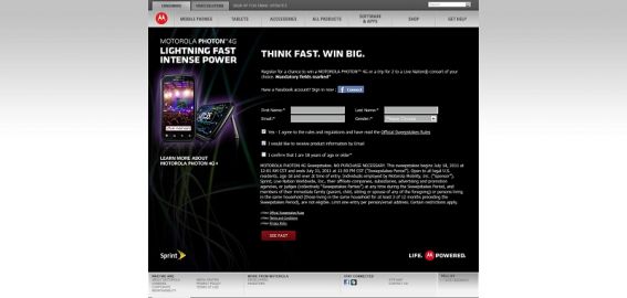 Motorola PHOTON 4G Sweepstakes Motorola PHOTON 4G Sweepstakes