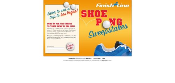 Finish Line Shoe Pong Sweepstakes Finish Line Shoe Pong Sweepstakes